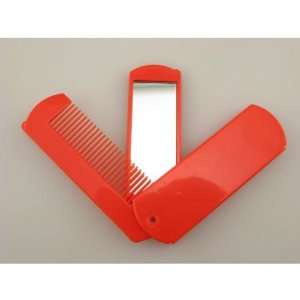  Red Travel Comb With Mirror Case Pack 24   683216 Health 