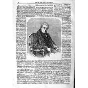  1859 ANTIQUE PORTRAIT DAVID COX MAN OLD PRINT