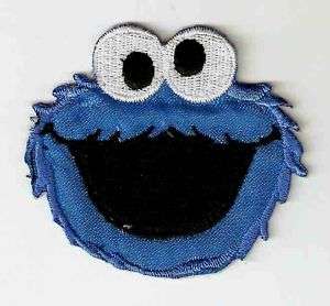 Cookie Monster Sesame Street Embroidered Iron On Patch  