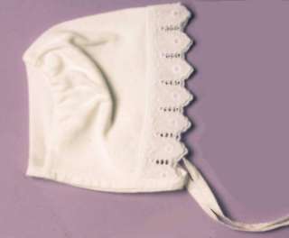 Victorian Cotton Lace Baby Bonnet Hat 6pc Wholesale LOT  