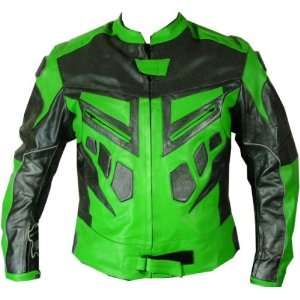  MOTORCYCLE SPEED RACING ARMOR LEATHER JACKET 38 Green Automotive