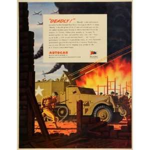  1943 Ad Autocar Co Combat US Truck Conservation Corps WWII 