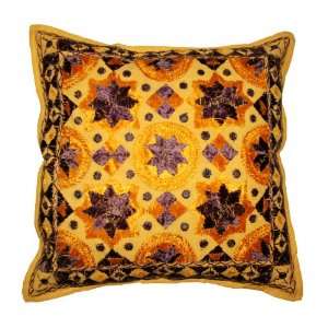 com Majestic Cotton Cushion Covers with Hand Embroidery & Mirror Work 