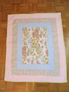 Nursery Rhyme Pink Blue NEW Handmade Baby Crib Quilt  
