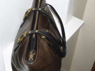 COACH Classic Brown Leather Legacy West Market Tote Handbag Shoulder 