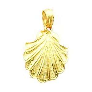  14K Gold Seashell Charm Jewelry