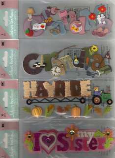 Jolees Boutique TITLE WAVES Assorted STICKERS 3D Choice SCRAPBOOKING 