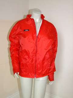   Crisp Nylon Rain Jacket Anorak Cag Noisy Red Cagoule Sports Retro M