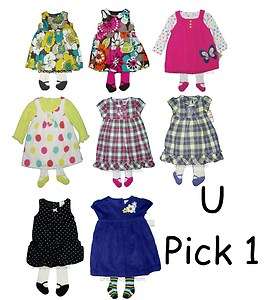 ADORABLE CARTERS DRESS ME UP with MATCHING TIGHTS 2 3 PIECE SET NWT 