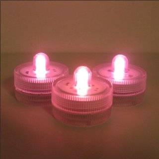 Waterproof Wedding Underwater Battery Sub Lights LED 10 Lights~Pink 