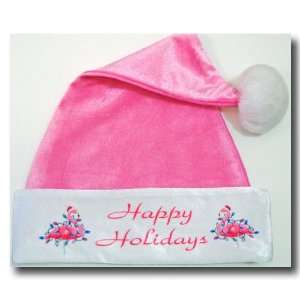  Pink Flamingo Santa Holiday Hat