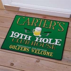  Personalized 19th Hole Golf Doormat Patio, Lawn & Garden