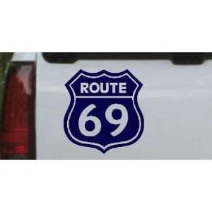 Navy 22in X 21.0in    Route 69 Funny Car Window Wall Laptop Decal 