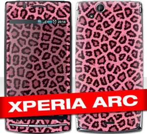 Sony Xperia Arc / ARC S  PINK LEOPARD  Handy Skin Zubehör  