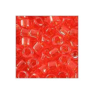  Delica Seed Bead 11/0 Transparent Ruby Red AB (3 Gram Tube) Beads 