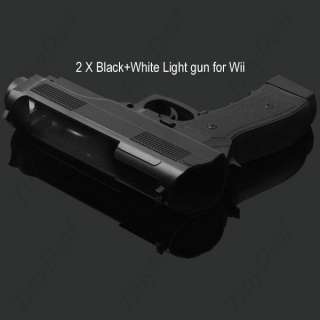 2x Black+ White Laser Light Gun Pistol for Wii GWIILG06  