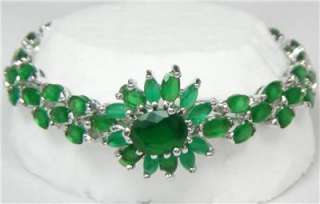   14k gf, Set 3 Emerald Green Stones Necklace bracelet earrings $12,995