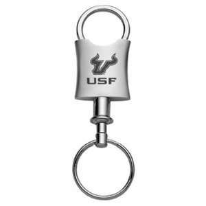 SOUTH FLORIDA BULLS OFFICIAL LOGO LASER ETCHED KEYCHAIN 