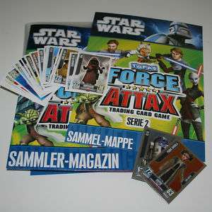 Star Wars Force Attax 2 Sammelmappe + 35 Basis +2 Stars  