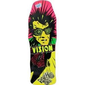  Vision Og Psycho Stick Deck 10x30.5 Yellow Skateboard 