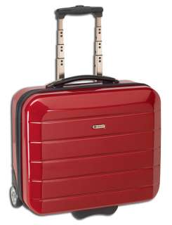 POLYCARBON ABS Trolley rot Koffer Laptop Bag R151r  