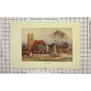  Colour Print View Dunchurch Hunting Hounds Horses