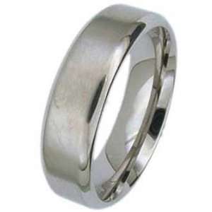   Titanium Ring With Brushed Center and High Polished Edges For Men