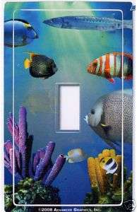 FISH COLORFUL LIGHT SWITCH STICKERS VERY COOL NEW  