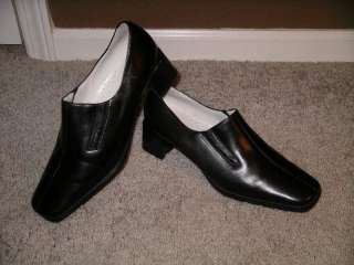 ECCO Black Leather Pumps Heels Comfort Shoes UK 7 US 9  
