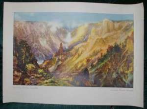 OLD Northern Pacific RR Grand Canyon Yellowstone Poster  