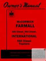 FARMALL INTERNATIONAL 460 560 Diesel Operators Manual  