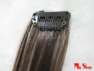 Colored Clip In On Hair Extensions 22 ~ 23 Synthetic can flat 