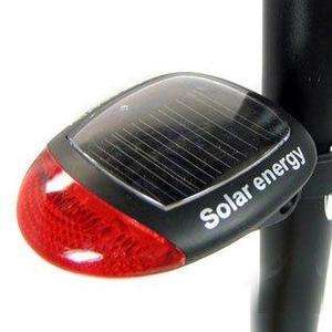 LED Solar Emergence Power Bike Bicycle Rear Back Light Lamp  
