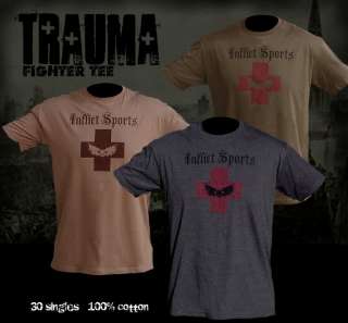 InflictSports Truama Tee T shirt MMA/Fight/Gear  Large  