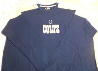 Authentic NFL Indianapolis Colts Long Sleeve Crew T Shirt 23C  