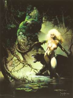 Authentic Frank Frazetta Print PRINCESS AND THE PANTHER  