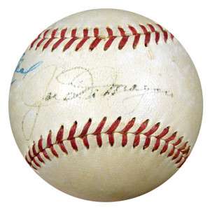Joe DiMaggio Autographed Signed 1940s AL Harridge Baseball PSA/DNA 
