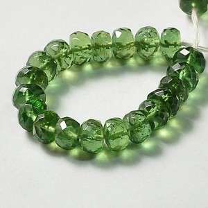 5mm Gem Green Apatite Faceted Rondelle Bead (20)  