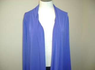 Susan Graver Liquid Knit Cardigan Purple M  