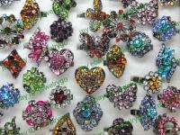 wholesale jewelry lots 10 rhinestone crystal rings HC19  