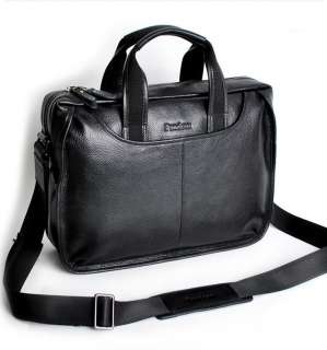 Classic Mens Genuine Leather Briefcase Shoulder Bag H6  