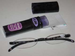 Sav Flexi Light Purple Black Cheaters Readers Eye Glasses 1.00 New 