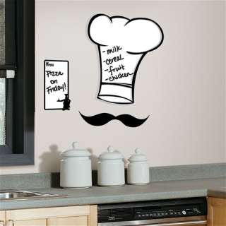 Chefs Hat Dry Erase Peel & Stick Giant Wall Decals  