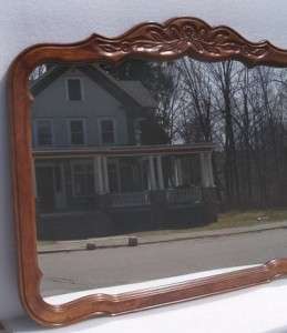 DREXEL FURNITURE CARVED OAK COUNTRY FRENCH MIRROR  