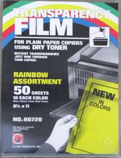 Line Transparency Film for Plain Paper Copiers   50 Sheets   5 
