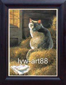 ORIGINAL ANIMAL ART OIL PAINTING PORTRAIT Persian Cat  