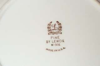 Vintage LENOX Pine Cone Dinnerware 16 Pieces Plate Cup & Saucer 4 