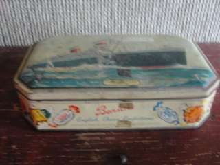OLD METAL BENSONS CANDY ADVERTISING TIN CONTAINER  