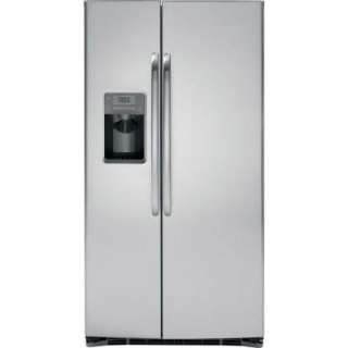 GE 25.9 cu. ft. 35.75 in. Wide Side by Side Refrigerator in Stainless 