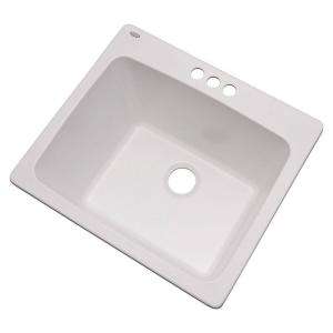   Hole Single Bowl Utility Sink in White 32300NSC 